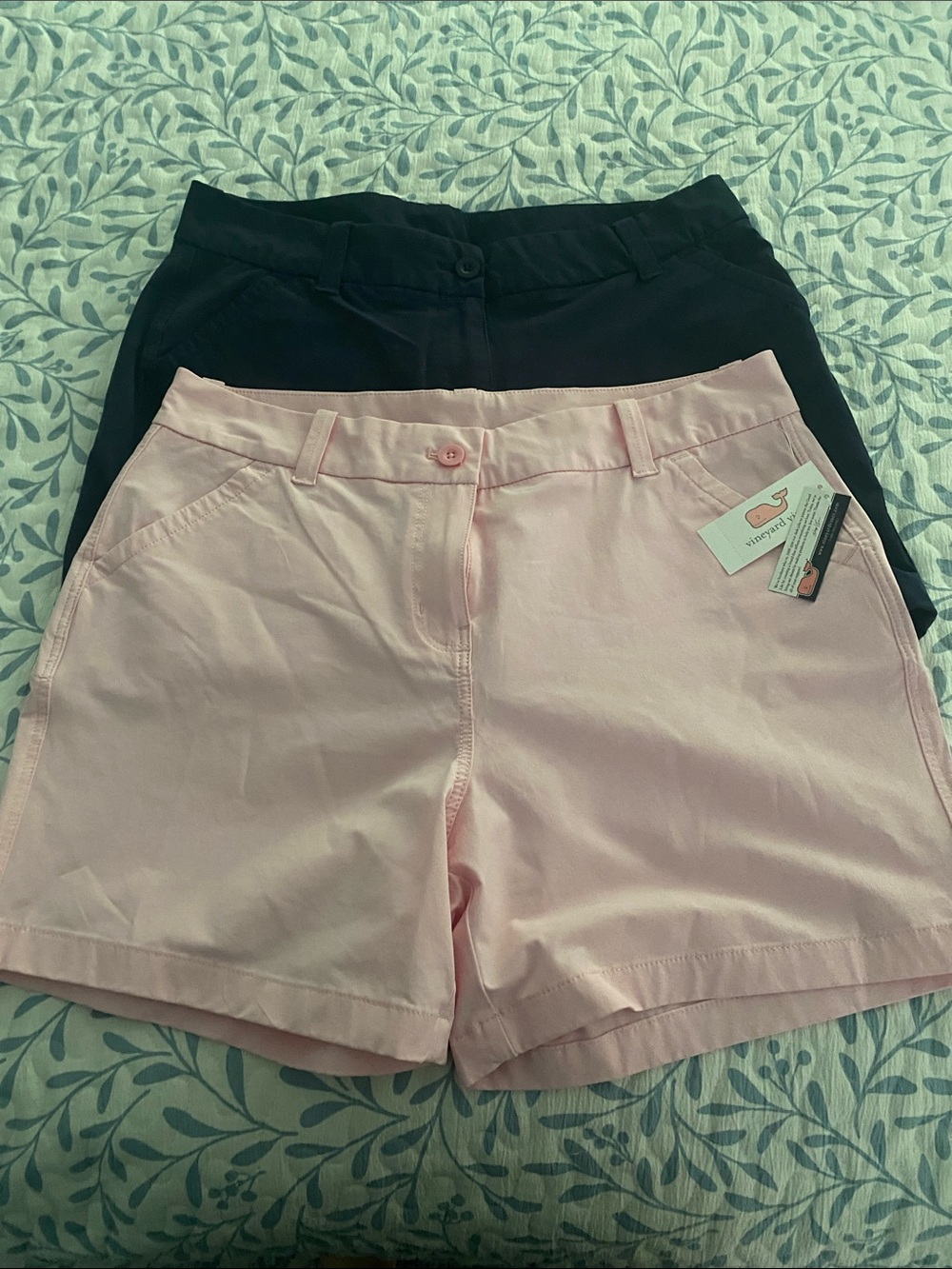 Vineyard Vines Pink and Navy Performance Shorts, Women’s 12, 5-inch Inseam